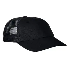 Econscious&reg; Washed Hemp Blend Trucker Hat BLACK/ BLACK