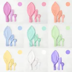 Macaron Colorful Balloons,144Pcs Mixed Size 5/12/18 Inch Assorted Pastel 9 Color Rainbow Latex Balloon