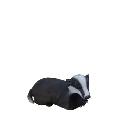 Laying Badger Life Size Statue