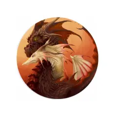 Dragon Love Ceramic Car Coaster Set 2.56" (2 Pack)