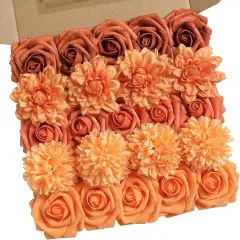 Fall Orange Artificial Flowers