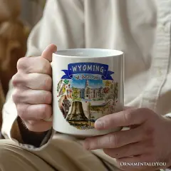 Artistic Wyoming State Themes and Landmarks Mug