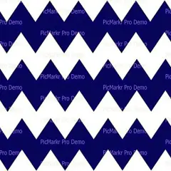 1/4 Sheet Cake - Navy Blue Large Chevron Background Birthday - Edible Cake or Cupcake Topper - D10040