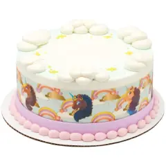 Afro Unicorn Divine PhotoCake&reg; Edible Cake Border 2.5x10 inchs