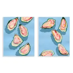 Stupell Industries Fresh Oyster Appetizer 2 pc Wall Plaque Art Set Design by Grace Popp
