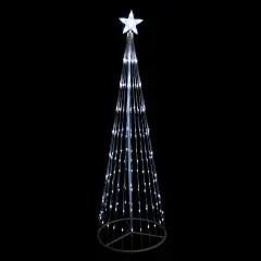 Northlight LED Lighted Multi-Function Show Cone Outdoor Christmas Tree - 12' - Pure White