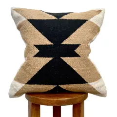 Handmade Southwestern Pillow Cover &ndash; 20&rdquo; Neutral Boho Decor