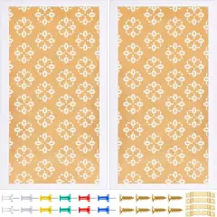 2 Pcs Framed Floral Print Long Decorative Cork Board for Office(Floral)