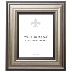 14x16 Picture Frame, Sonora 3 Inch MDF Moulding, Wall Display Frame for Art, Posters, or Photos by wallsthatspeak Silver