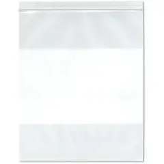 Plymor 5" x 7" (Pack of 100), 6 Mil Industrial Duty White-Block Zipper Reclosable Plastic Bags