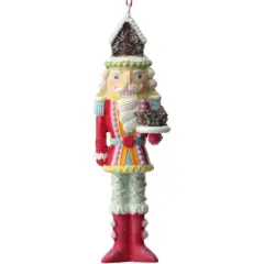 6" Resin Candy Nutcracker w/Cake Ornament