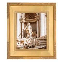 Gold Leaf 16x20 Picture Frame &ndash; 3.5" Contemporary Closed Corner Frame, Real Wood with Clear Acrylic Front