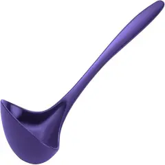 Hutzler 11-Inch Melamine Soup Ladle, BPA Free and Heat Resistant Serving Spoon Violet