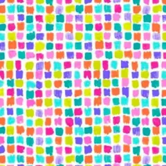 Multi Color Floral Splash Check 44"/45" Fabric Per Yard