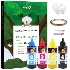 Koala Sublimation Bundle 150 Sheets 8.5x11 Paper + Ink for Epson 2720 2760