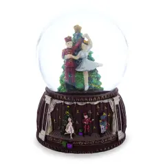 Dancing Nutcracker and Ballerina Musical Water Snow Globe