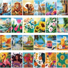 24 Pcs Pre Drawn Canvas - 8 x 10 Inch (Mixture)