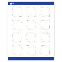 Avery Printable Square Cards, Gold Dots with Green Florals, 2" x 2", Matte White Square Cards, Laser/Inkjet, 120ct, Great for Business Cards