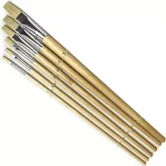 6 Paint BRUSH SET for Oil Watercolor Acrylic ART CRAFT ARTIST PAINTING - BS025