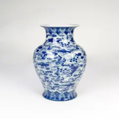 AA Importing Koi Pond 18" Vase Blue