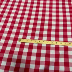 1 Yard Buffalo Check Poly Poplin Fabric 60&rdquo; Wide for Table Runners Curtains & Decor Fuchsia