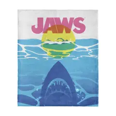 Universal Jaws Silk Touch Throw Blanket CMYK Poster
