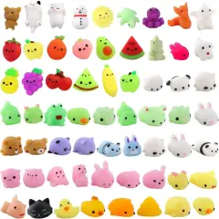 62 Pieces Animals Mochi Squishy Toys