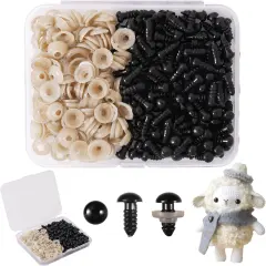 Safety Eyes 260PCS 6mm Plastic Black