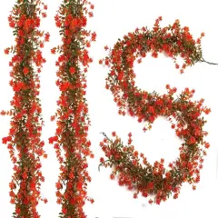 Fall Leave,Fall Fake Plants,Fall Eucalyptus Garland(Salmon)