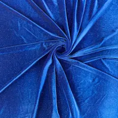 1 Yard Misty Glitter Velvet Fabric for Costumes Apparel Cosplay Dresses Crafts 60 Inches Width Royal Blue