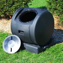 Compact Composting Bin with Built-In Compost Tea Maker for Plants