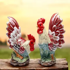 Ceramic Rooster Salt & Pepper Shakers, Home D&eacute;cor, Gift for Her, Gift for Mom, Kitchen D&eacute;cor, Dining Table D&eacute;cor, Farmhouse Decor