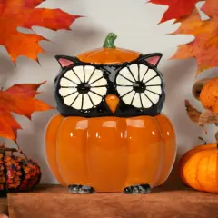 Ceramic Black Owl Pumpkin Candy Box, Home D&eacute;cor, Gift for Her, Gift for Mom, Kitchen D&eacute;cor, Fall D&eacute;cor, Halloween D&eacute;cor
