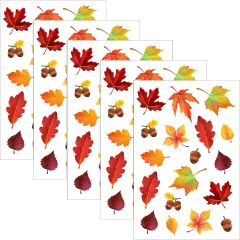 540 Pieces Thanksgiving Fall Autumn Leaves Stickers Maple Leaves Stickers
