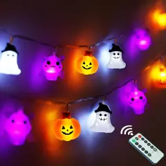30 LED Pumpkin Bat Ghost Spooky Halloween Decorations