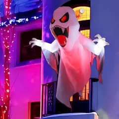 4.3 FT Tall Halloween Window Inflatables Ghost Broke Out
