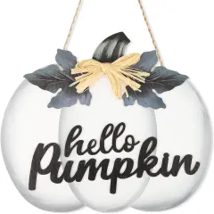Fall Pumpkin Decoration Wooden Pumpkin Door