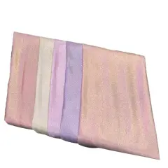 1 Yard Iridescent Glitter Lurex Faux Satin Polyester Fabric Sparkling Material 58 Inch Width Pink