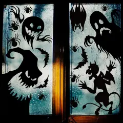 4 Sheet Spooky Monster Window Cling Sticker