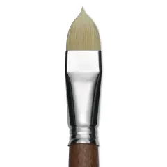 Escoda Futura Synthetic Bristle Brush - Series 5410, Short Filbert, Size 20, Long Handle