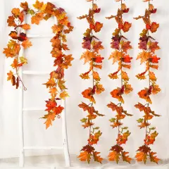 4 Pcs Fall Maple Leaf, 5.9Ft/Piece