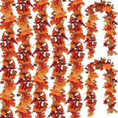7 Pack Fall Leaf Garland