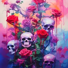 Paint by Numbers Kit for Adults, 16&times;20 inch Skull Adults