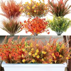 24 Pcs Fall Artificial Flowers Plants