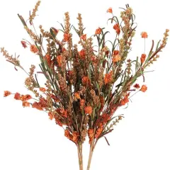2 Bundles Artificial Fall Flowers Stem