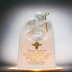 Ceramic Holy Family Nativity Nightlight, Home D&eacute;cor, Religious D&eacute;cor, Religious Gift, Church D&eacute;cor, Baptism Gift