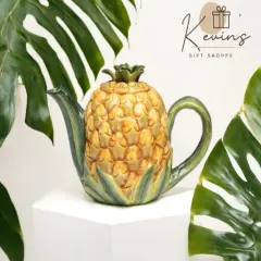Ceramic Pineapple Teapot, Gift for Her, Gift for Mom, Tea Party D&eacute;cor, Caf&eacute; D&eacute;cor, Farmhouse D&eacute;cor