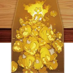 Pumpkin Orange Halloween Table Runner, (13x72 Inches)