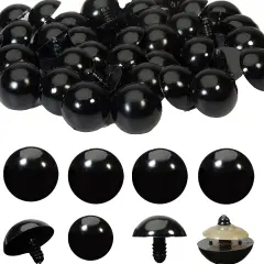 80pcs 20mm Black Plastic Safety Eyes