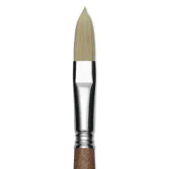 Escoda Futura Synthetic Bristle Brush - Series 5418, Long Filbert, Size 14, Long Handle